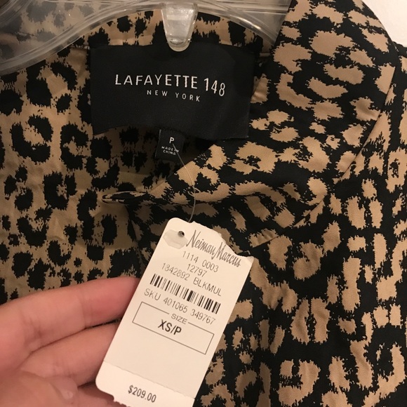 Auth Lafayette 148 New York Leopard Print Jacket - Picture 2 of 3